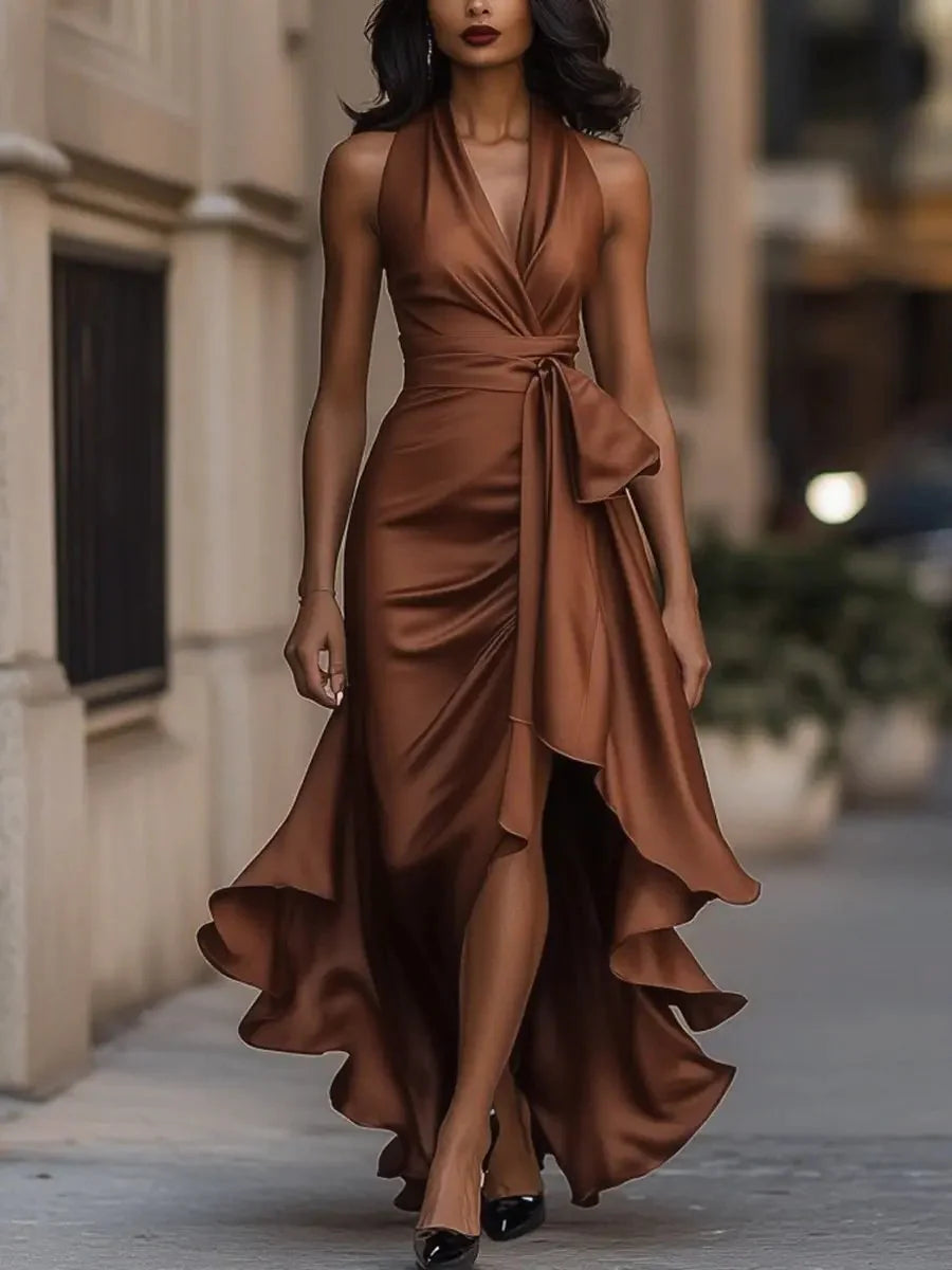 Women'S Halter Neck Maxi Dress
