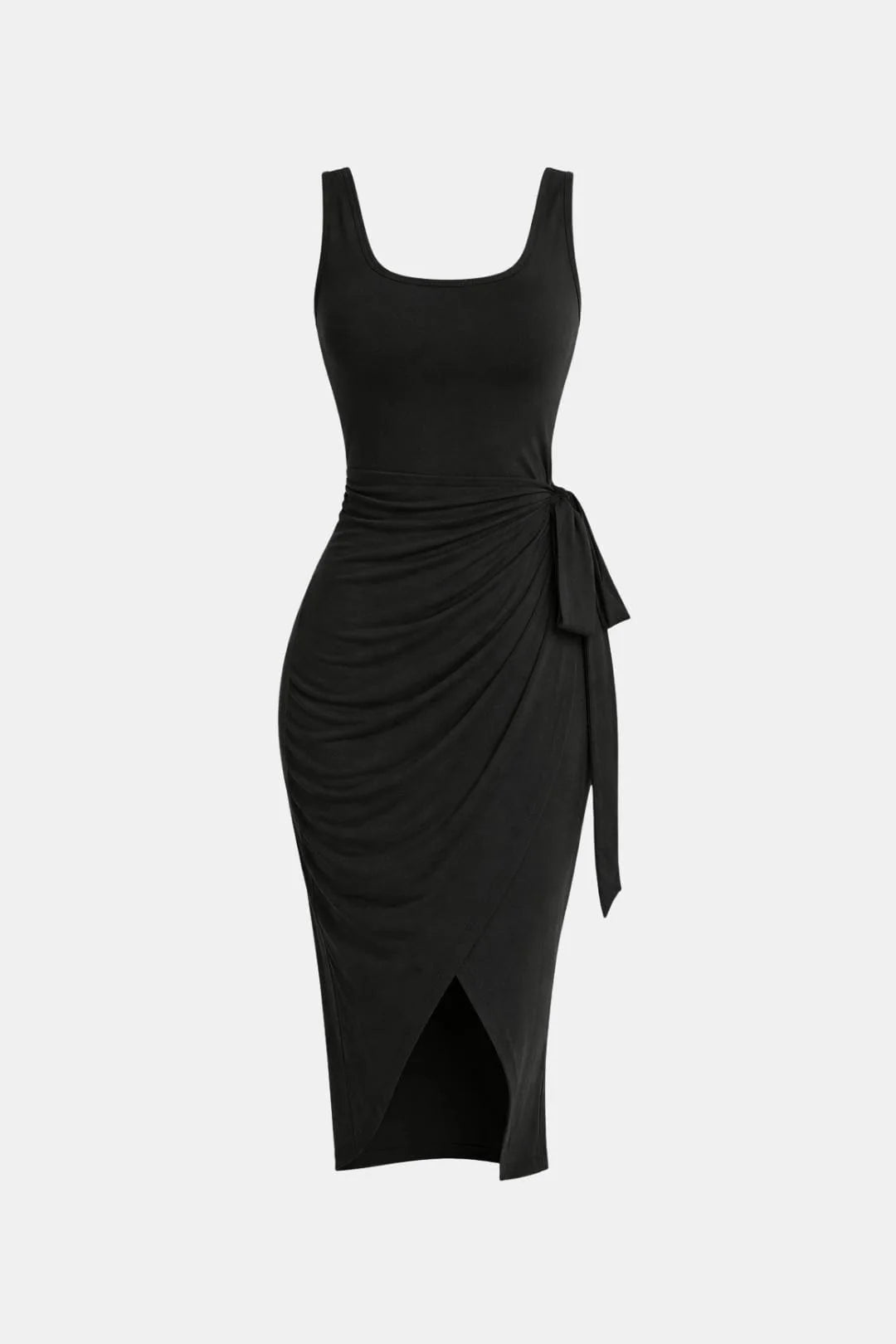 Leila - Bow Waist V-Neck Wrap Dress
